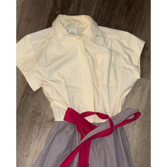 Vintage Ilse M. Womens 2-Piece Set Blazer & Dress Size 14 Pink/Gray/Cream - Picture 3 of 16